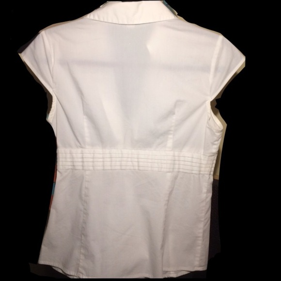 Old Navy Crisp V-neck Cap Sleeve Blouse - Picture 6 of 7